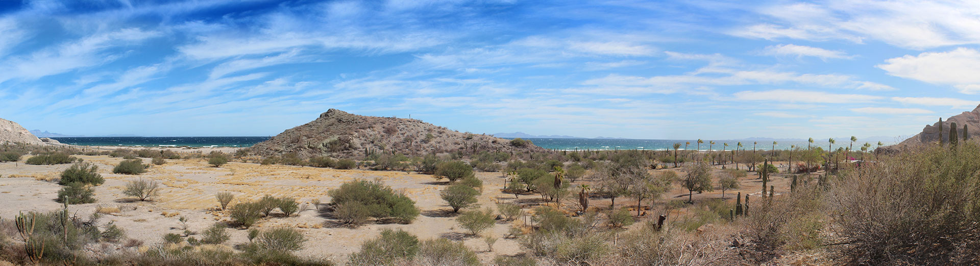 camaron beach panoramic view